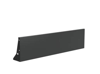 Keerwand aluminium recht 200x50cm.