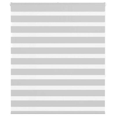 Zebra rolgordijn 135x150 cm stofbreedte 130,9 cm lichtgrijs