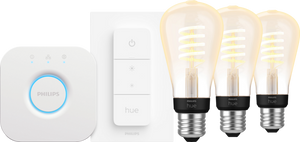 Philips Hue Filament White Ambiance Edison 3-Pack Startpakket