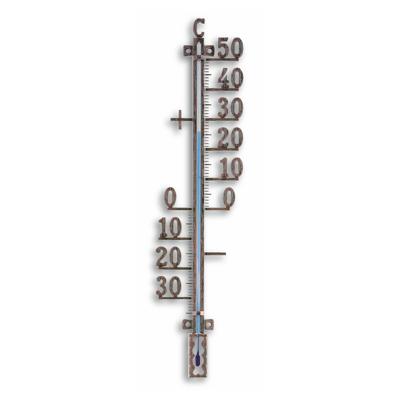 TFA Buiten Thermometer - analoog - metaal - koper - 41 x 10 cm