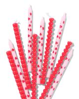 HEMA Taartkaarsjes hart 10 stuks (rood)