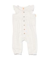 HEMA Newborn Jumpsuit Broderie Gebroken Wit (gebroken wit) - thumbnail