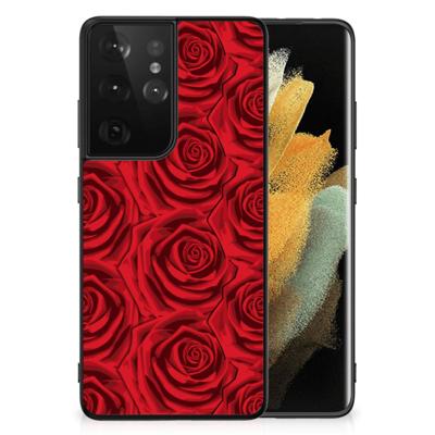 Samsung Galaxy S21 Ultra Bloemen Hoesje Red Roses
