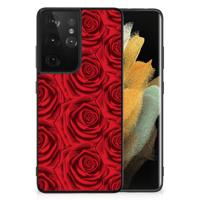 Samsung Galaxy S21 Ultra Bloemen Hoesje Red Roses