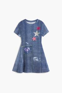 Denim jurk met sterren - BLUE - 13/14