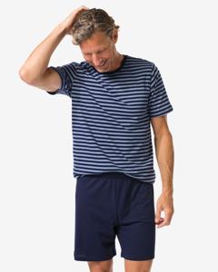 HEMA Herenshortama Jersey Strepen Donkerblauw (donkerblauw)