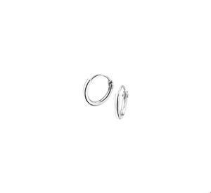 Oorringen Ronde Buis zilver 1.3 mm x 11 mm