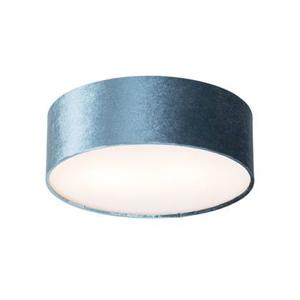 QAZQA Moderne plafondlamp blauw 30 cm met gouden binnenkant - Drum