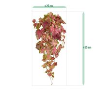 Kunst Druivenblad hanger 65cm - roze - thumbnail