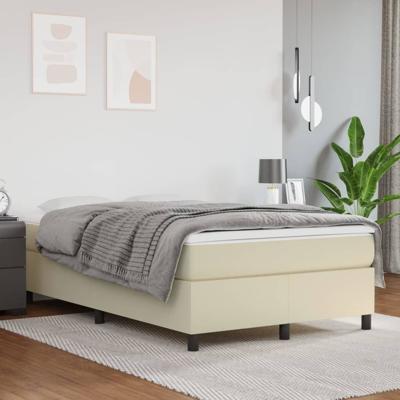 Boxspringframe kunstleer crmekleurig 120x200 cm