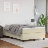 Boxspringframe kunstleer crmekleurig 120x200 cm
