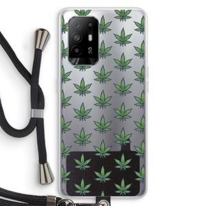 Weed: Oppo A94 5G Transparant Hoesje met koord
