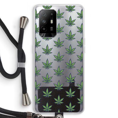 Weed: Oppo A94 5G Transparant Hoesje met koord