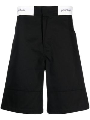 Palm Angels short à bande logo - Noir