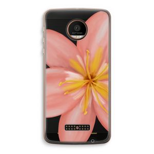 Pink Ellila Flower: Motorola Moto Z Force Transparant Hoesje