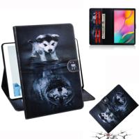 Wolf en hond patroon horizontale Flip lederen case voor Galaxy tab een 10 1 (2019) T510/T515 met houder & Card slot & portemonnee