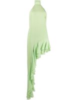 THE ANDAMANE robe asymétrique en soie - Vert