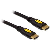 Delock 83738 HDMI-kabel HDMI Aansluitkabel HDMI-A-stekker 1.5 m Zwart Vergulde steekcontacten, 4K UHD, Verdraaid