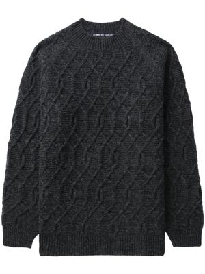 Comme des Garçons Homme pull en maille épaisse à col rond - Gris