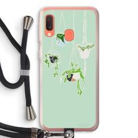 Hang In There: Samsung Galaxy A20e Transparant Hoesje met koord