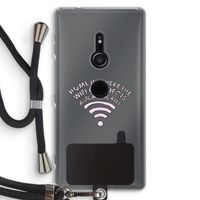 Home Is Where The Wifi Is: Sony Xperia XZ2 Transparant Hoesje met koord