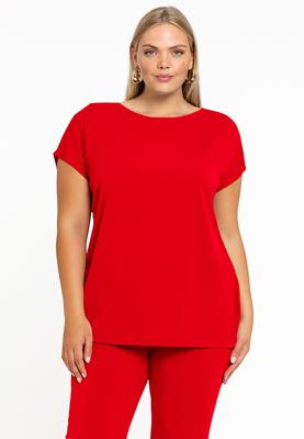 Yoek T-shirt kapmouwen | Rood | Maat 38/40