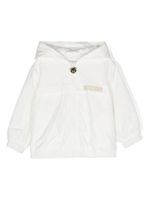 Moschino Kids veste bomber à logo imprimé - Blanc