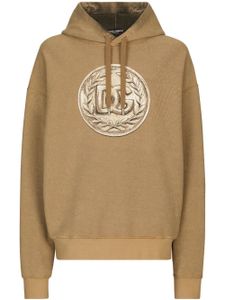 Dolce & Gabbana hoodie à logo imprimé - Marron