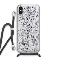 Gespikkelde marmer: iPhone X Transparant Hoesje met koord