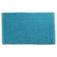 Differnz Popcorn badmat 100% katoen - geschikt voor vloerverwarming - 50 x 80 cm - petrol