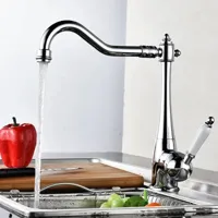 Klassieke Mengkraan | Geborsteld Nikkel | Warm & Koud Water | Enkel Handvat Klassieke Mengkraan | Geborsteld Nikkel | Warm & Koud Water | Enkel Handvat