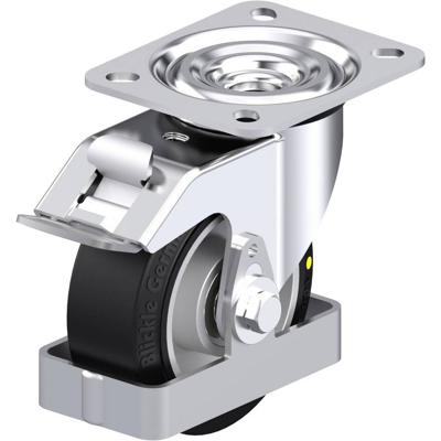 Blickle L-ALEV 100K-FI-EL-FS Plaatstalen zwenkwiel Wieldiameter: 100 mm Draagvermogen (max.): 200 kg 1 stuk(s)