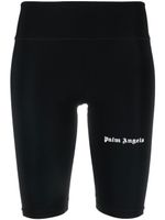 Palm Angels short cycliste à bandes contrastantes - Noir