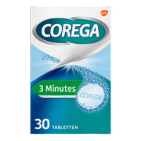 Corega 3 min reinigingstabletten voor de gebitsprothese