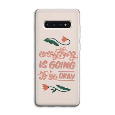 Optimistic flower girl: Samsung Galaxy S10 4G Transparant Hoesje