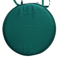 Stof Textile Home stoelkussens - emerald groen - D40 x H3 cm - voor binnen - rond