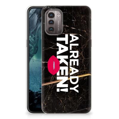 Nokia G21 | G11 | Siliconen hoesje | met naam Already Taken Black Nokia G21 | G11 | Siliconen hoesje | met naam Already Taken Black