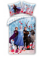 Disney Frozen Dekbedovertrek Winter - 140 x 200 cm - Katoen - 70 x 90 cm - thumbnail