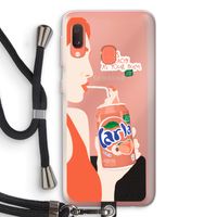 Peach please!: Samsung Galaxy A20e Transparant Hoesje met koord