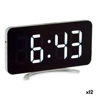 Digitale Tafelklok Gift Decor BSMXHX-8201-2 BSMXHX-8201-2 Wit (12 Stuks)