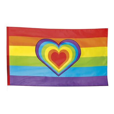 Boland Gay Pride Regenboog vlag - met hartje - Rainbow - 90 x 150 cm Boland Gay Pride Regenboog vlag - met hartje - Rainbow - 90 x 150 cm