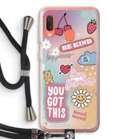 Positivity: Samsung Galaxy A20e Transparant Hoesje met koord