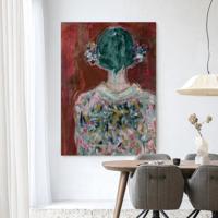 Urban Cotton Wandkleed 'Red Velvet' 110 x 145cm in Frame - black Urban Cotton Wandkleed 'Red Velvet' 110 x 145cm in Frame - black