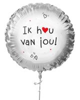 Folieballon  'Ik hou van jou' (45cm)