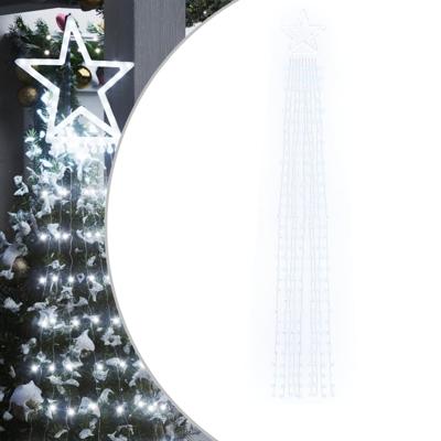 VidaXL Kerstboomverlichting 320 koudwitte led&apos;s 375 cm