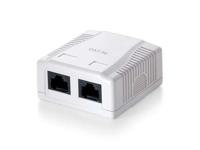 Equip 235212 2-Port Cat.6 Surface Mount Box, RJ-45, 5e, White, 59 mm, 29.5 mm, 61 mm