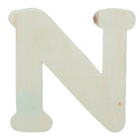 Darice • uitgesneden houten letter n 10,8cmx5mm