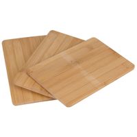 3x Snijplanken/broodplanken bamboe hout rechthoek 22 cm - thumbnail
