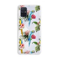 Kleurrijke papegaaien: Galaxy A71 Transparant Hoesje