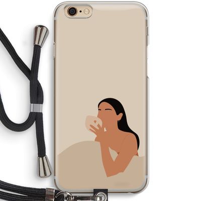 Fresh coffee: iPhone 6 / 6S Transparant Hoesje met koord